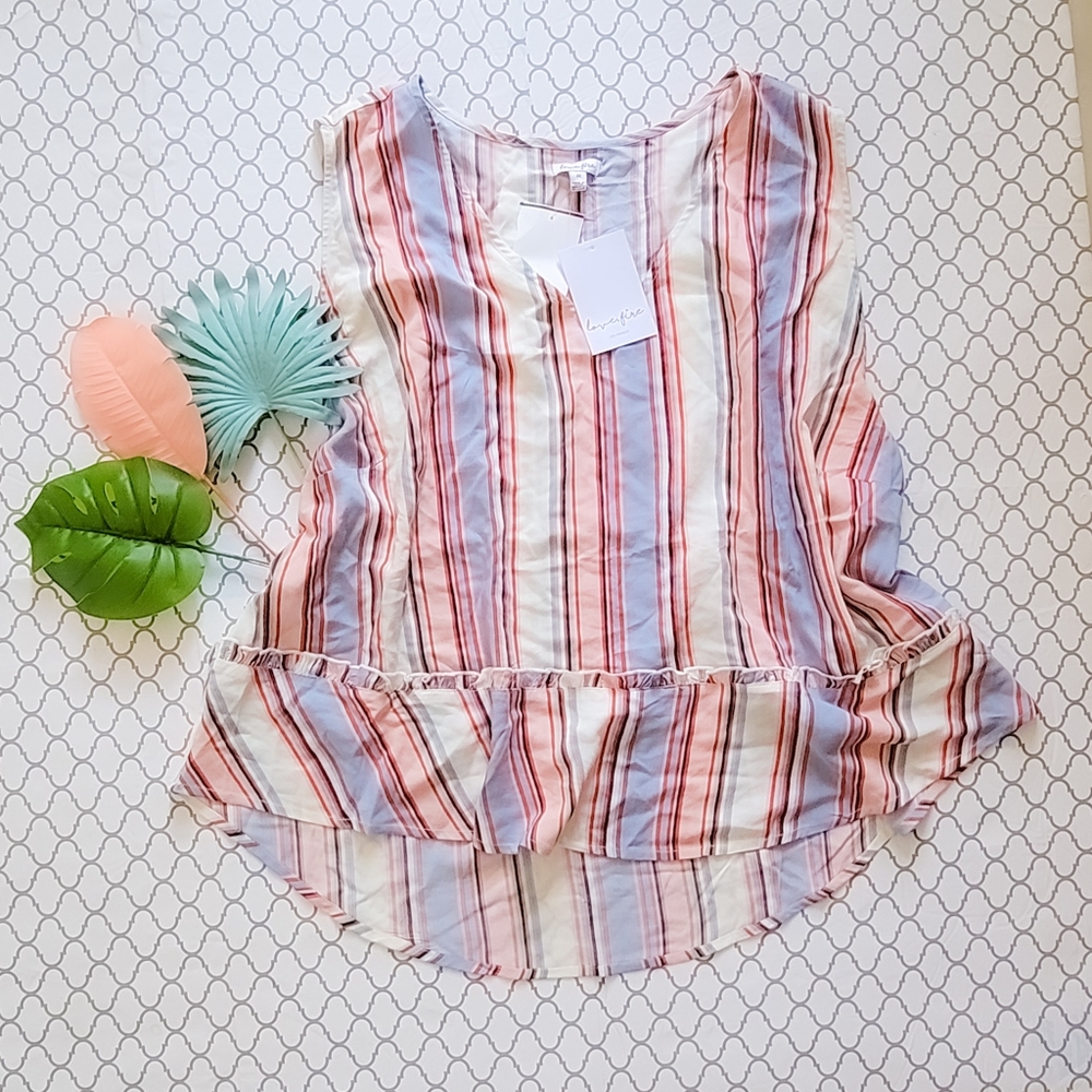 Love,Fire Candy Striped Top
